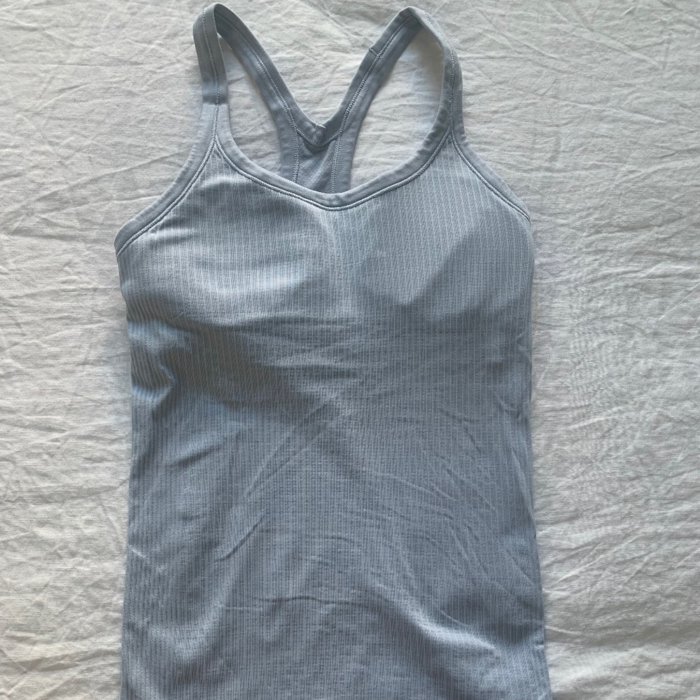 Lululemon Ebb to Street Tank - Size 4 - Daydream color (light blue)